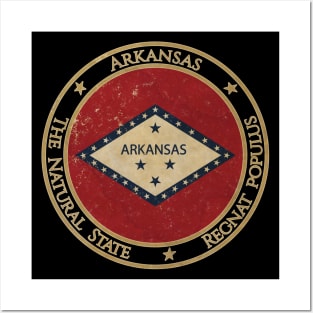Vintage Arkansas USA United States of America American State Flag Posters and Art